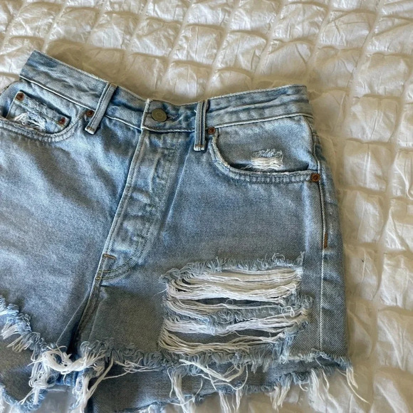GRLFND Cindy cutoff denim shorts in silly love songs - Picture 5 of 13